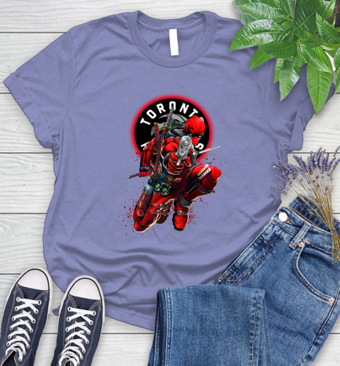 NBA Deadpool Marvel Comics Sports Basketball Toronto Raptors Women's T-Shirt 11