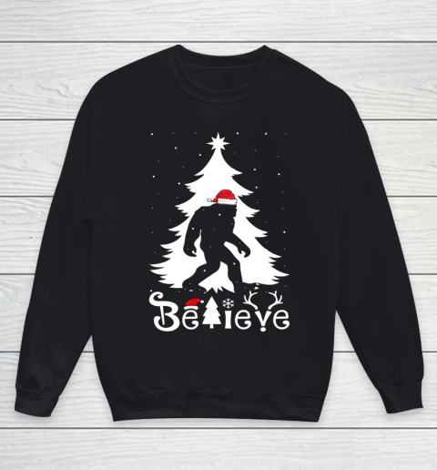Bigfoot Christmas Gifts For Men Boys Girls Funny Christmas Youth Sweatshirt