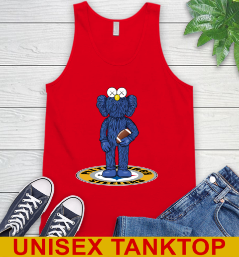 NFL Football Pittsburgh Steelers Kaws Bff Blue Figure Shirt Tank Top 6