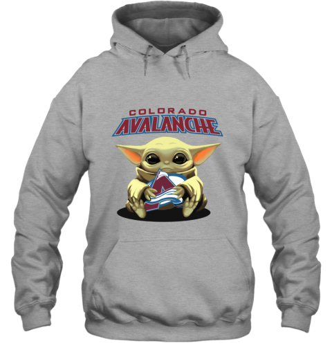o669 baby yoda hugs the colorado avalanche hoodie 23 front sport grey