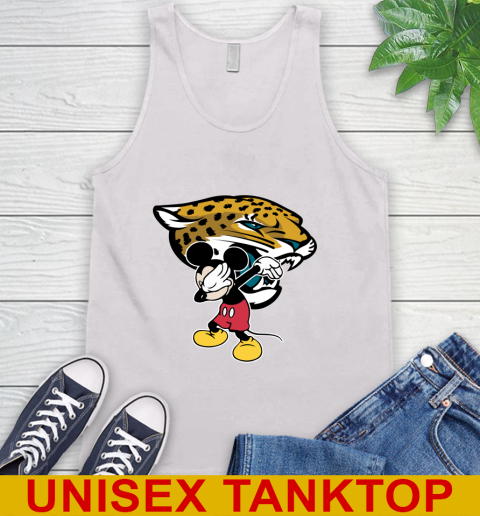 Jacksonville Jaguars NFL Football Dabbing Mickey Disney Sports Tank Top