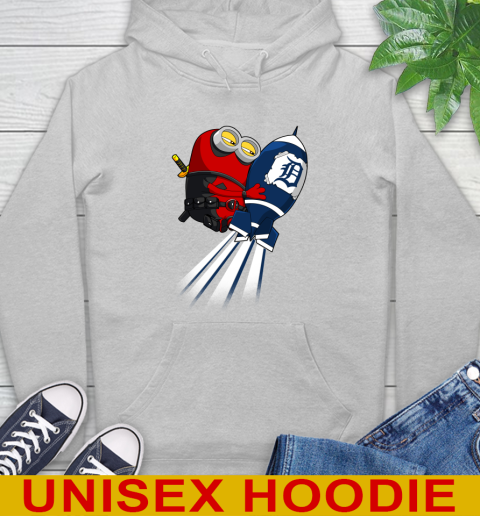 MLB Baseball Detroit Tigers Deadpool Minion Marvel Shirt Hoodie 6