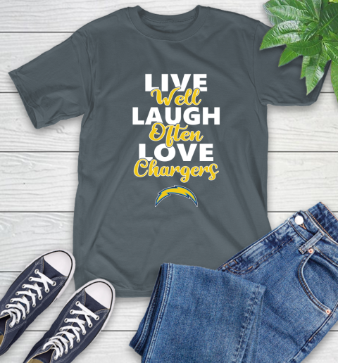 NFL Football Los Angeles Chargers Live Well Laugh Often Love Shirt T-Shirt 7