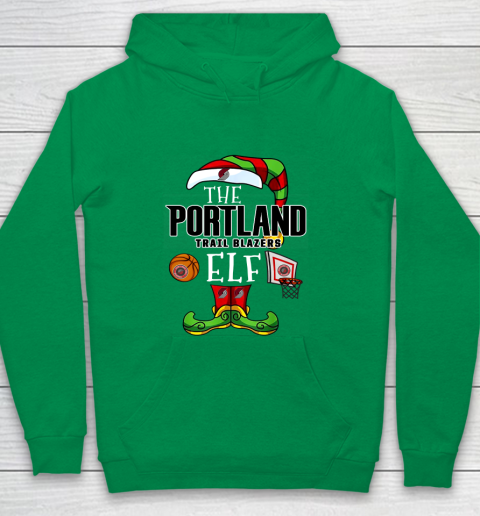 Portland Trail Blazers Christmas ELF Funny NBA Youth Hoodie 4