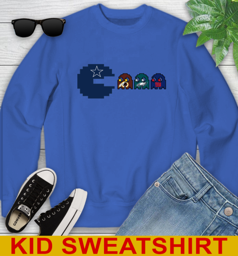 Dallas Cowboy NFL Football Pac Man Champion Youth Sweatshirt 7