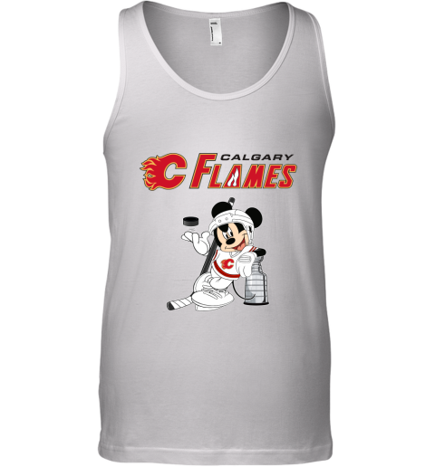Mickey Calgary Flames With The Stanley Cup Hockey NHL Tank Top