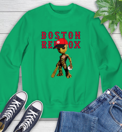 MLB Boston Red Sox Groot Guardians Of The Galaxy Baseball Sweatshirt 6