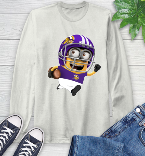 NFL Minnesota Vikings Minions Disney Football Sports Long Sleeve T-Shirt 12