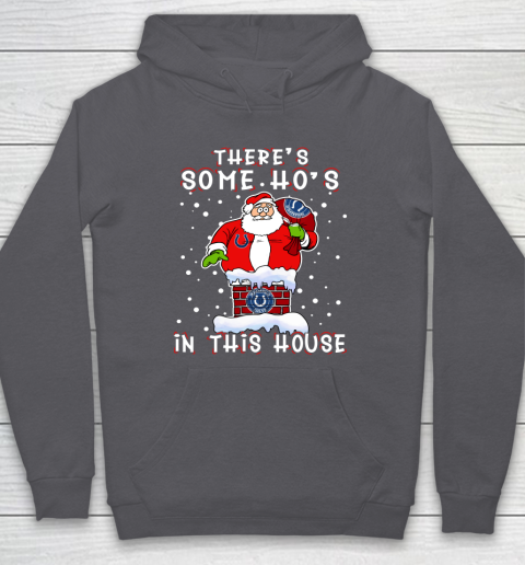 Indianapolis Colts Christmas There Is Some Hos In This House Santa Stuck In The Chimney NFL Hoodie 4