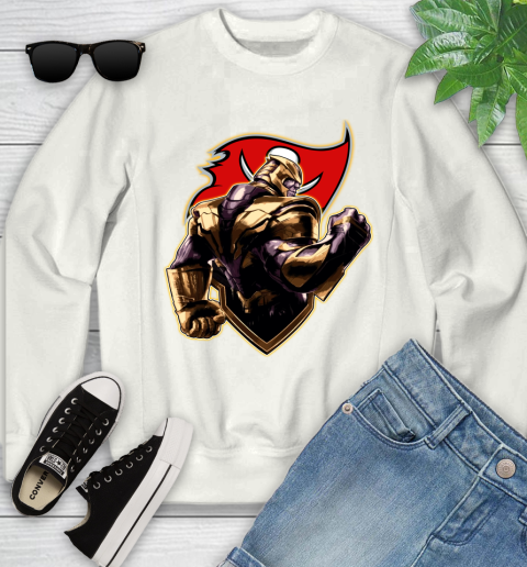 NFL Thanos Avengers Endgame Football Sports Tampa Bay Buccaneers Youth Sweatshirt