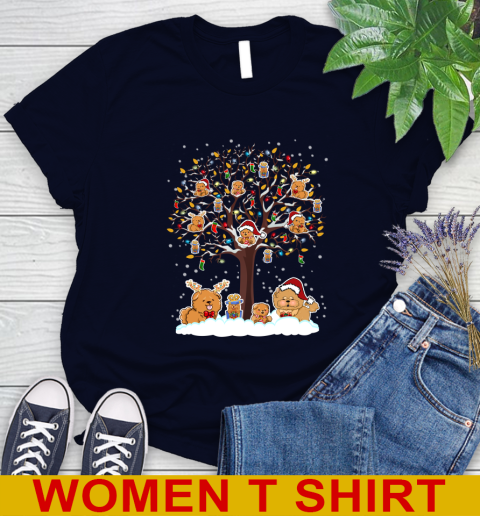 Chow Chow dog pet lover light christmas tree shirt 86