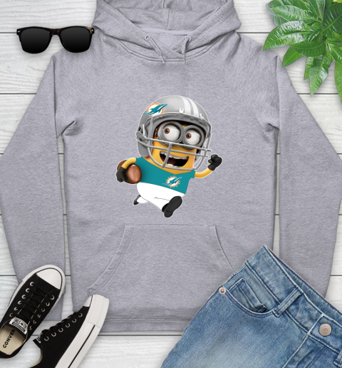 NFL Miami Dolphins Minions Disney Football Sports Youth Hoodie 6