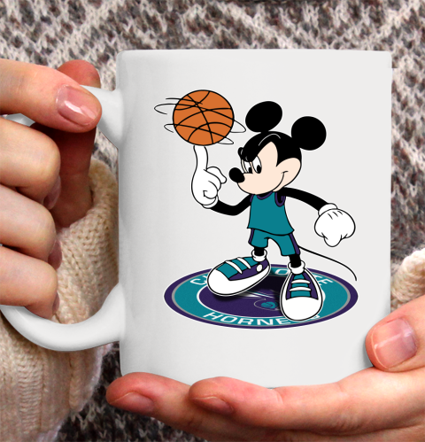 NBA Basketball Charlotte Hornets Cheerful Mickey Disney Shirt Ceramic Mug 11oz 2