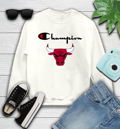 NBA Basketball Chicago Bulls Champion Shirt Youth Sweatshirt