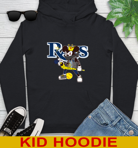 Tampa Bay Rays MLB Baseball Mickey Peace Sign Sports Youth Hoodie 2