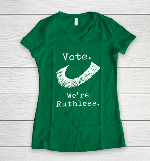 Women Vote We're Ruthless Women's V-Neck T-Shirt 3