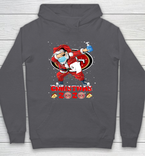 San Francisco 49ers Funny Santa Claus Dabbing Christmas 2020 NFL Hoodie 4