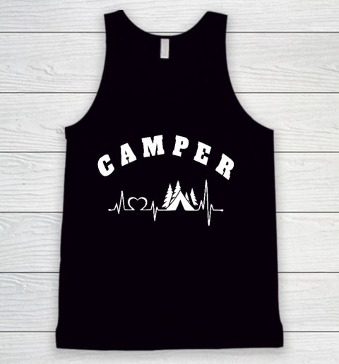 Heartbeat Camping Hobby Camper Tank Top