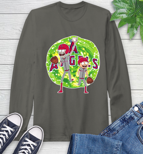 MLB Los Angeles Angels Rick And Morty Baseball Sports Long Sleeve T-Shirt 8