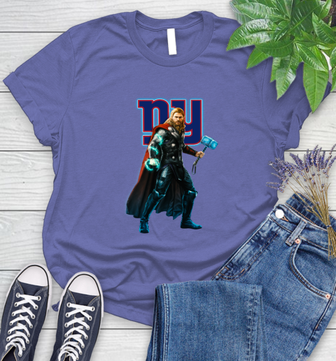 NFL Thor Avengers Endgame Football New York Giants Women's T-Shirt 11