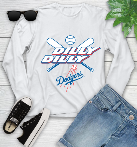 MLB Los Angeles Dodgers Dilly Dilly Baseball Sports Youth Long Sleeve