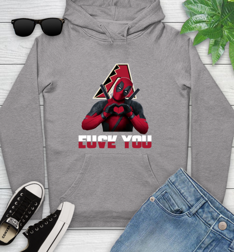 MLB Arizona Diamondbacks Deadpool Love You Fuck You Baseball Sports Youth Hoodie 6