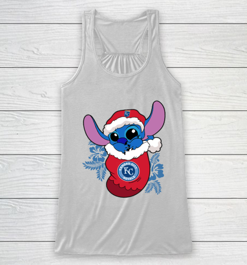 Kansas City Royals Christmas Stitch In The Sock Funny Disney MLB Racerback Tank 2