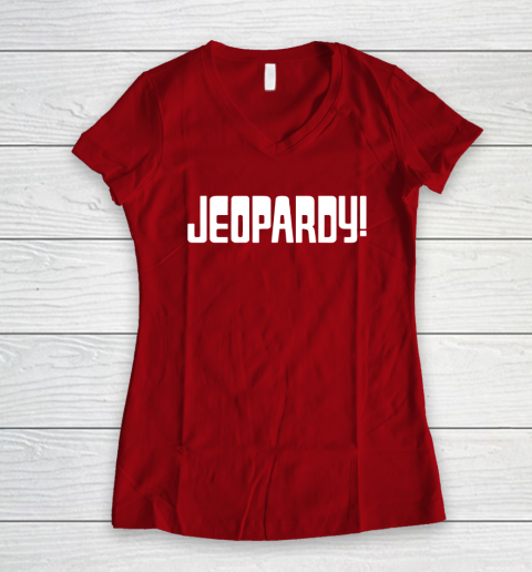 Jeopardy Game Show Funny Women's V-Neck T-Shirt 8