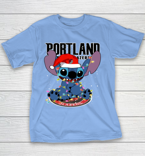 Portland Trail Blazers NBA noel stitch Basketball Christmas Youth T-Shirt 7