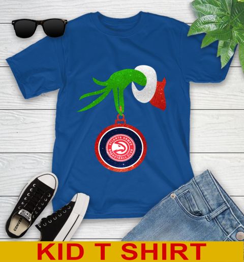 Atlanta Hawks Grinch Merry Christmas NBA Basketball Youth T-Shirt 9