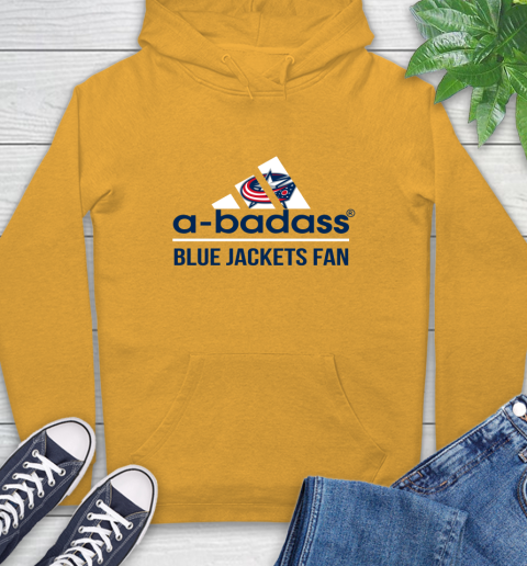 NHL A Badass Columbus Blue Jackets Fan Adidas Hockey Sports Hoodie 2