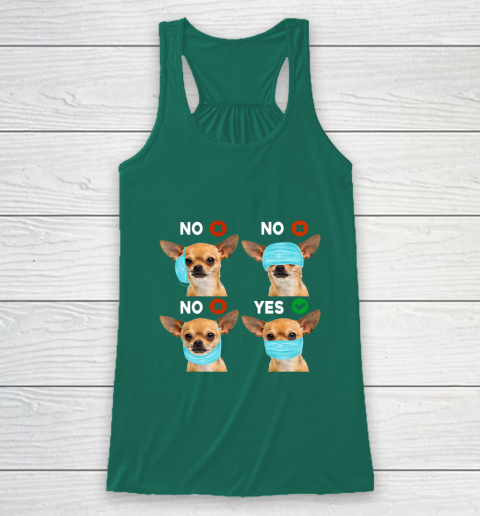 Funny Quarantined Chihuahua Dog How To Wear Mask Gift Racerback Tank 5
