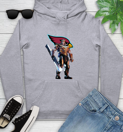NFL Thanos Gauntlet Avengers Endgame Football Arizona Cardinals Youth Hoodie 6
