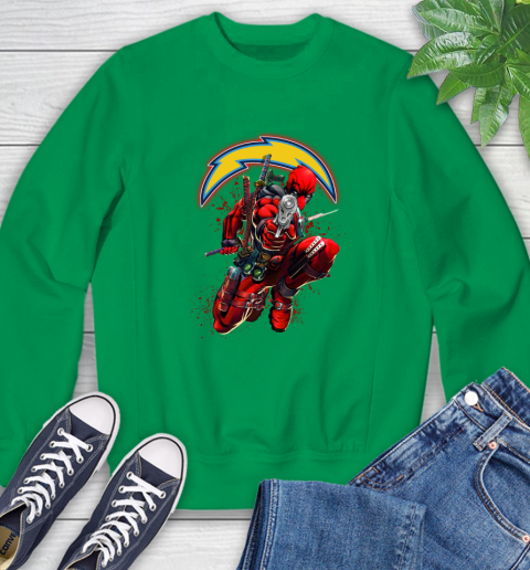 NFL Deadpool Marvel Comics Sports Football Los Angeles Chargers Sweatshirt 6