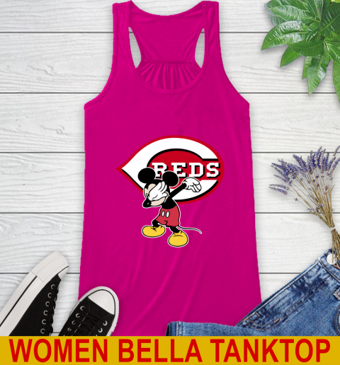 Cincinnati Reds MLB Baseball Dabbing Mickey Disney Sports Racerback Tank 9 Cincinnati Reds MLB Baseball Dabbing Mickey Disney Sports Racerback Tank - Image 9