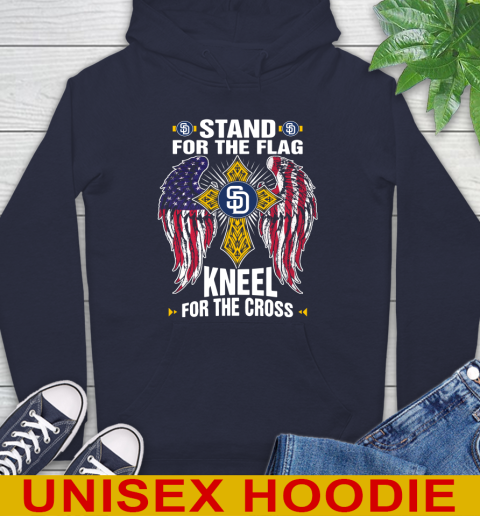MLB Baseball San Diego Padres Stand For Flag Kneel For The Cross Shirt Hoodie 3