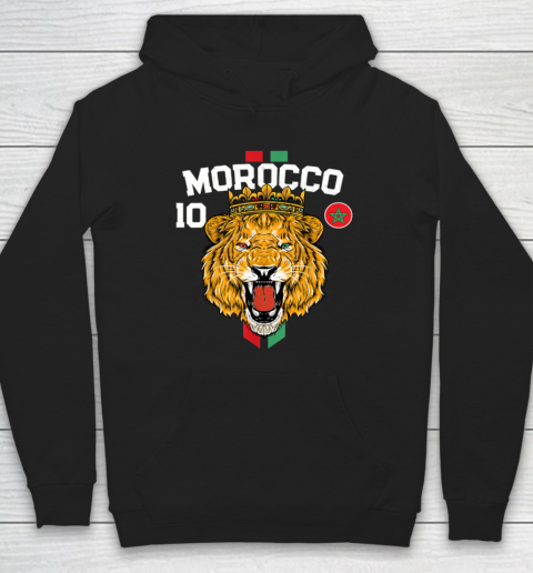 Morocco Lion Flag Sport Soccer Jersey Tee Football Proud Hoodie Tee For Sports