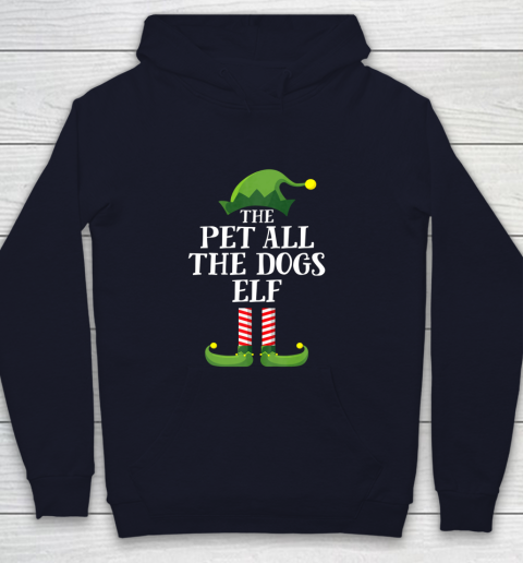 Pet All The Dogs Elf Matching Family Group Christmas Pajama Youth Hoodie 2