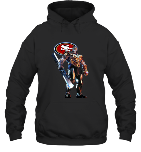 NFL Thanos Marvel Avengers Endgame Football San Francisco 49ers Hoodie