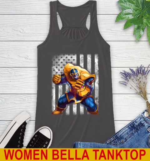 NHL Hockey Arizona Coyotes Thanos Marvel American Flag Shirt Racerback Tank - Image 11