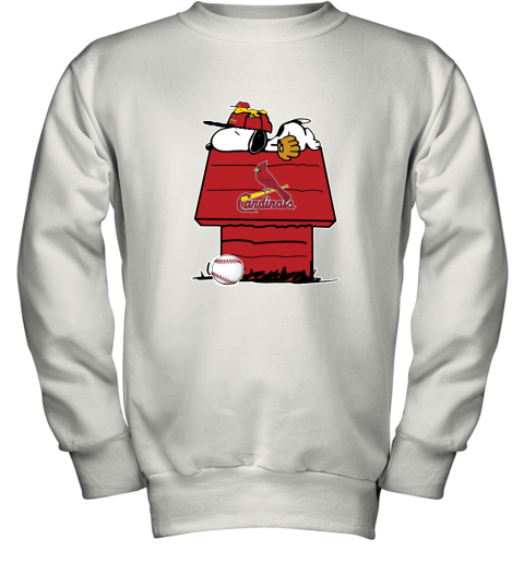 St Louis Cardinals Snoopy And Woodstock Resting Together MLB Youth Sweatshirt