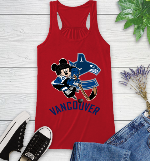 NHL Vancouver Canucks Mickey Mouse Disney Hockey T Shirt Racerback Tank 6