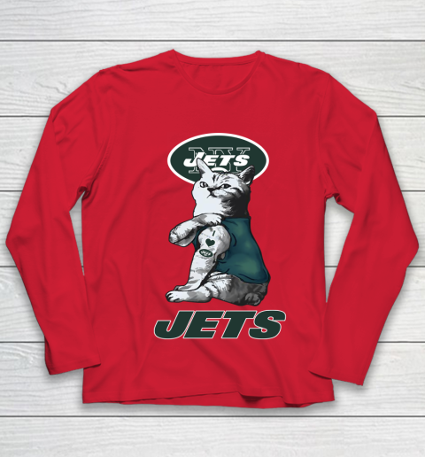NFL Football My Cat Loves New York Jets Youth Long Sleeve 8