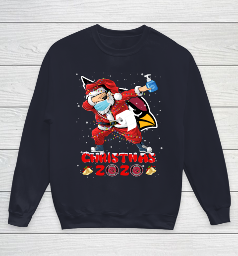 Arizona Cardinals Funny Santa Claus Dabbing Christmas 2020 NFL Youth Sweatshirt 2
