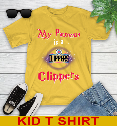 NBA Basketball Harry Potter My Patronus Is A LA Clippers Youth T-Shirt 9