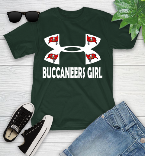 NFL Tampa Bay Buccaneers Girl Under Armour Football Sports Youth T-Shirt 5