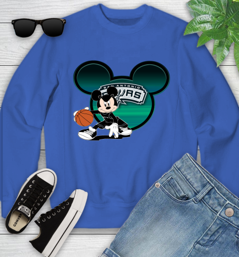 NBA San Antonio Spurs Mickey Mouse Disney Basketball Youth Sweatshirt 8