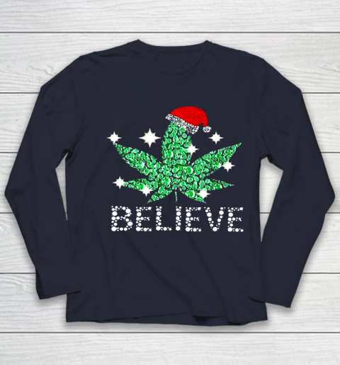 Believe In Weed Christmas Funny Youth Long Sleeve 2