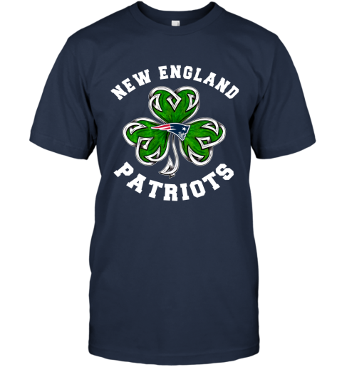 NFL New England Patriots Three Leaf Clover St Patrick's Day Football Sports Z2oxn6MLTGH classic t shirt 2 95 151514 front navy