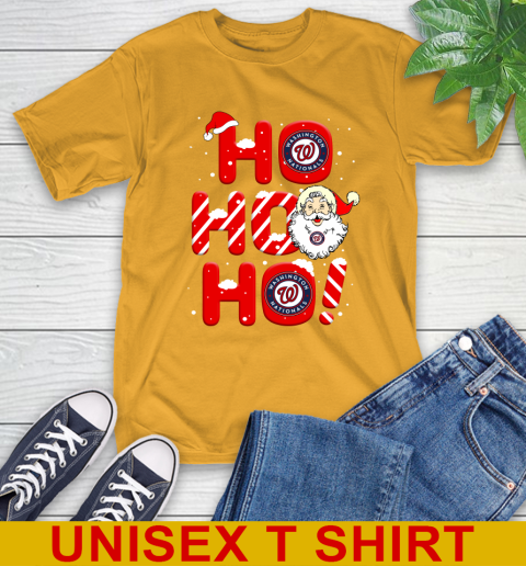 Washington Nationals MLB Baseball Ho Ho Ho Santa Claus Merry Christmas Shirt T-Shirt 2